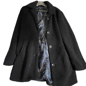 SANCTUARY | Crafted & Tailored Faux‎ Fur Jacket | Size M, women's black